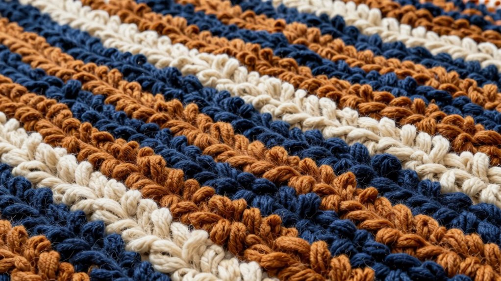 colorful textured tufting art