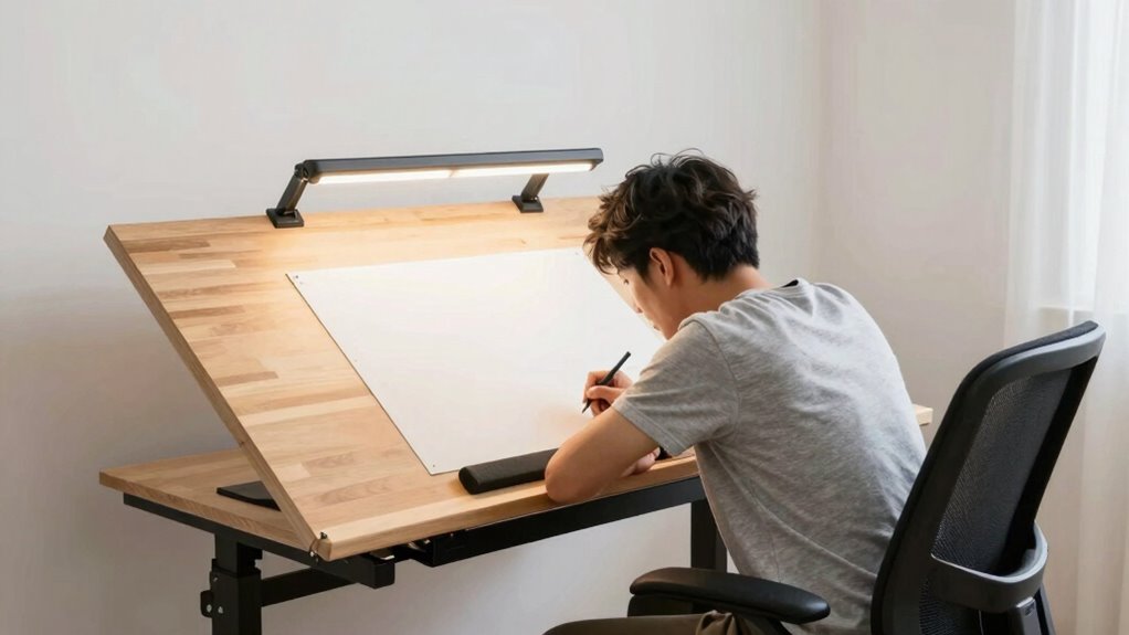 ergonomic setup for drawing