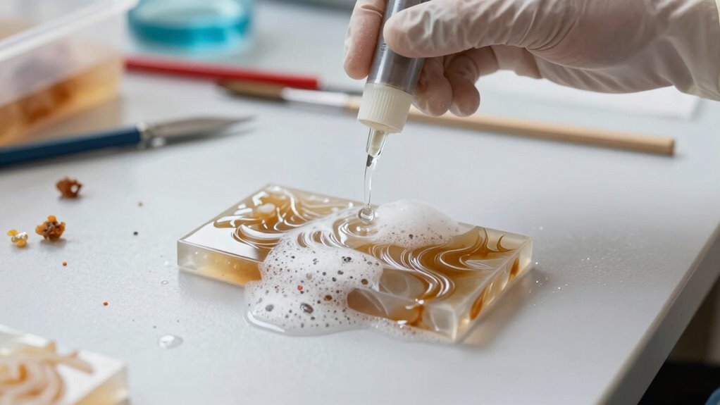 post print resin cleanup