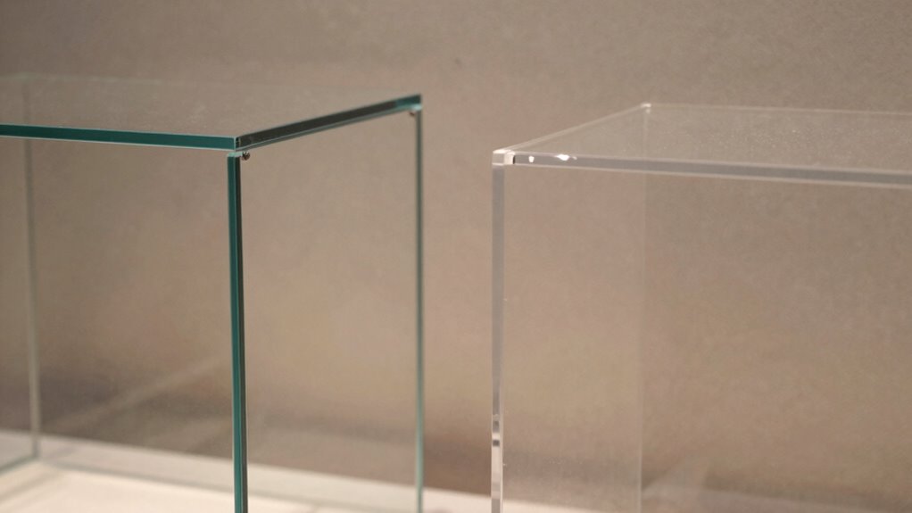 protective glare reducing display materials