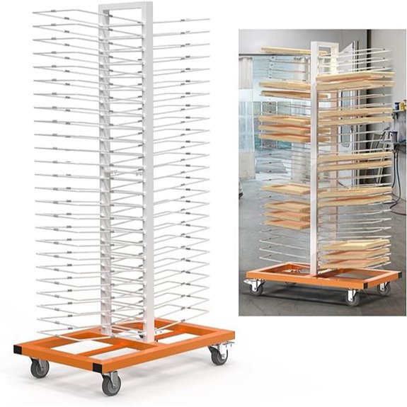 mobile paint drying rack