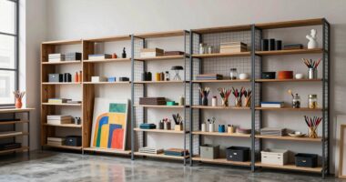 top art studio shelving
