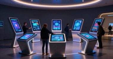 top exhibition touch kiosks