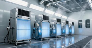 top spray booth filtration