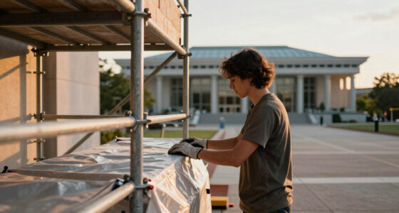 A federal judge wants answers on the tarp and scaffolding at the Kennedy Center