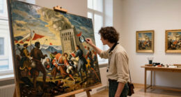 Delacroix's Entry of the Crusaders into Constantinople Restored