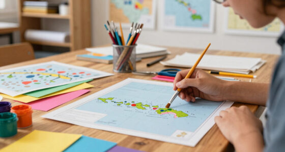 Handmade Hawaiian Islands Map