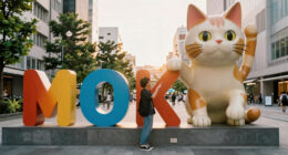 osaka art & design 2026 sculpts the city with giant alphabets and monumental cats