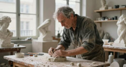 Rare Film of Sculptor Auguste Rodin Working at His Studio in Paris (1915)