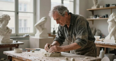 Rare Film of Sculptor Auguste Rodin Working at His Studio in Paris (1915)