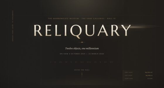 RELIQUARY — Twelve Objects, One Millennium — Single Lamp Lighting (FABLE/175, room 18)