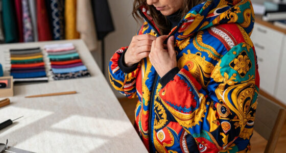 Women Sport Puffer Coats In Bold Baroque Portraits By Nieves González