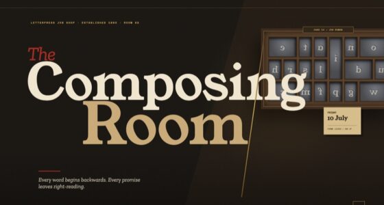 The Composing Room — Letterpress Job Shop, Est. 1893 (FABLE/175)