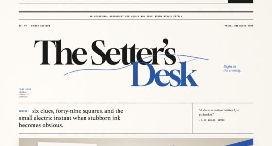 The Setter's Desk — A Cryptic Crossword Atelier — Integrated Visual Mechanics (FABLE/175, room 75)