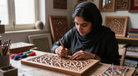 Nosheen Iqbal Translates Islamic Ornament Into Meticulous Wood-and-Thread Patterns