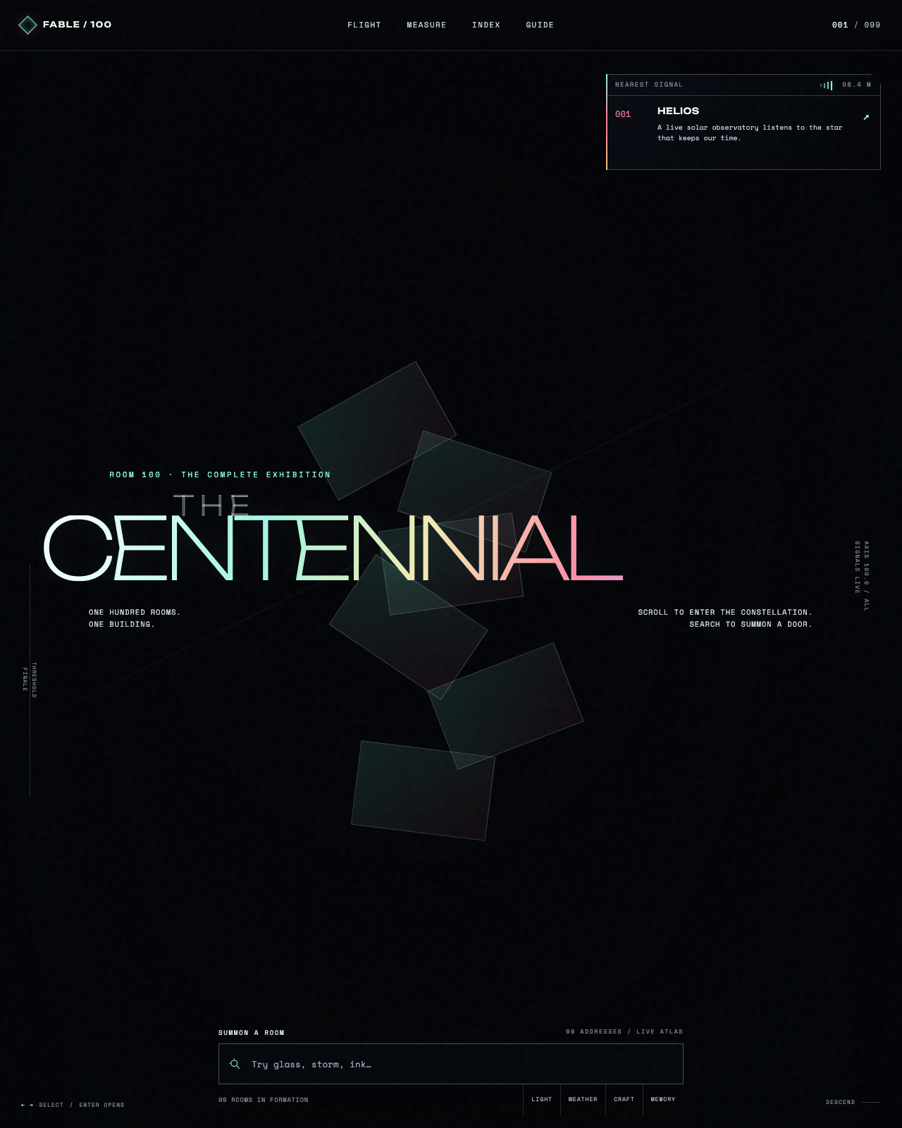 Live view of The Centennial — One Hundred Rooms, Every Door Open