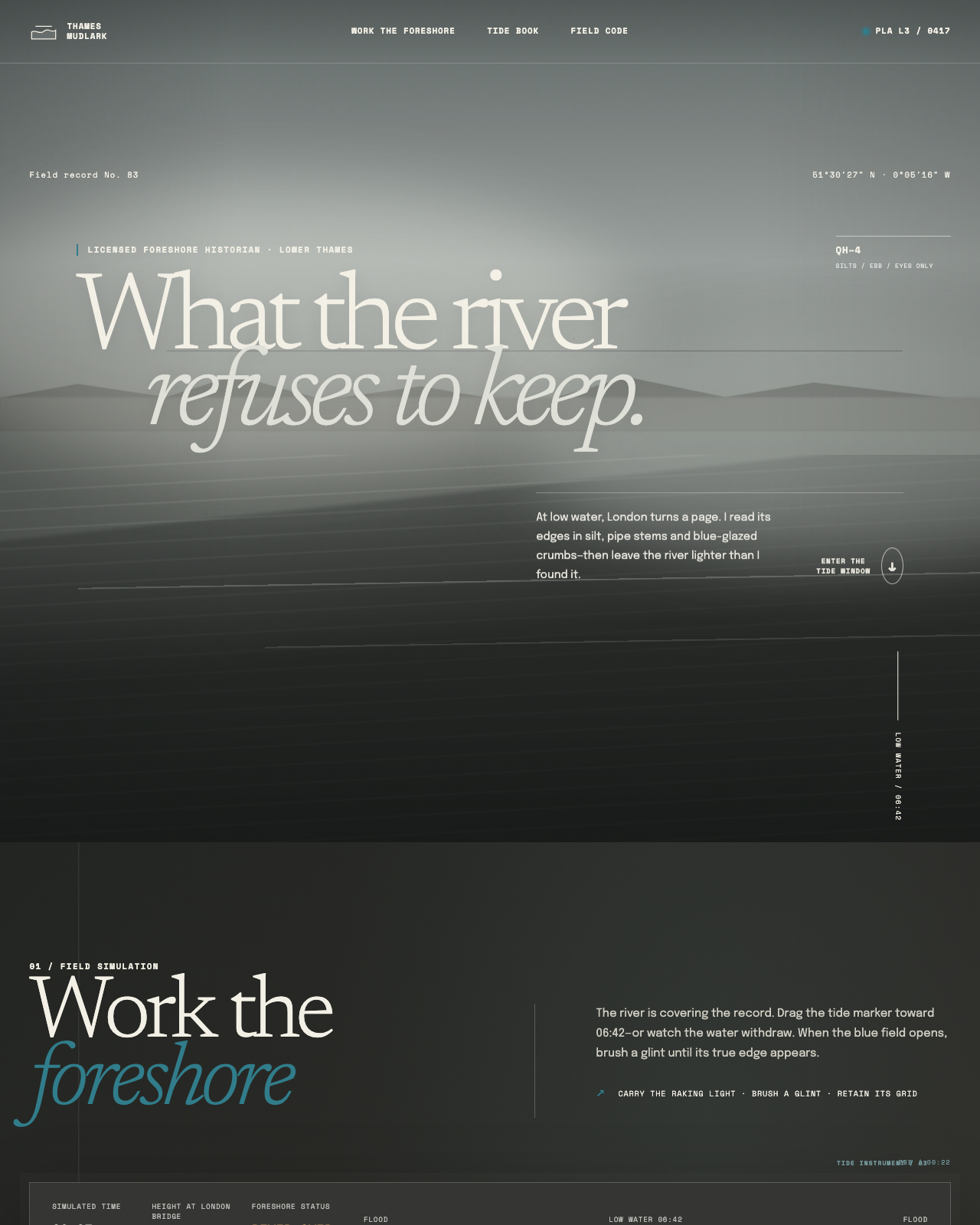 Live view of Thames Mudlark — The River Gives Up Its Past