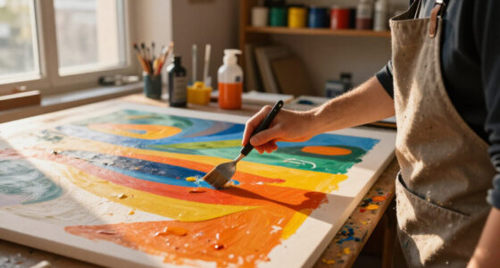 Pattern And Bold, Saturated Color Commingle In Ben Sledsens’ Rhythmic Paintings