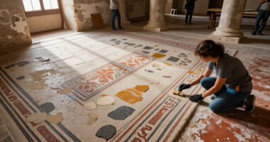 The Breathtaking Sight Of Ancient Rome's Largest Surviving Wall Mosaic
