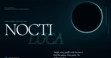 Noctiluca — The bay that answers in light — Disturbance-driven canvas (FABLE/175, room 151)