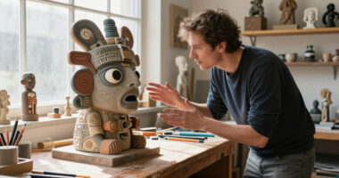 Pre-Columbian Archaeology Meets Science Fiction In Max Lehman’s Quirky Sculptures