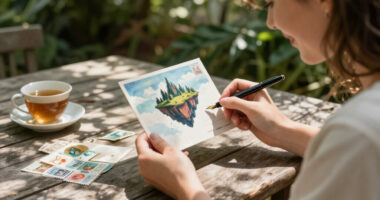 Wish You Were Here! Rose Sanderson’s Witty Postcards Conjure A Strange Reality