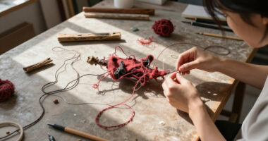 Woo Jin Joo Conjures Mythic Tales From Uncanny Sculptures Of Fiber And Found Objects